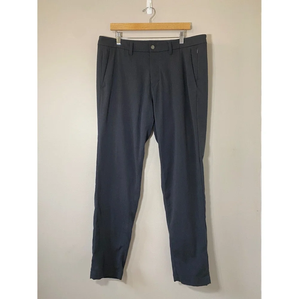 Lululemon Commission Slim Fit Pant 36 Dark Grey‎ Wool Blend Technical Chino